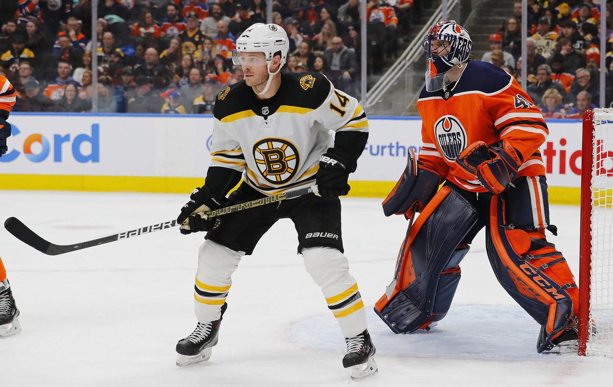 Boston bruins Edmonton Oilers | Vodilni Boston je v Edmontonu slavil po podaljšku. | Foto Reuters