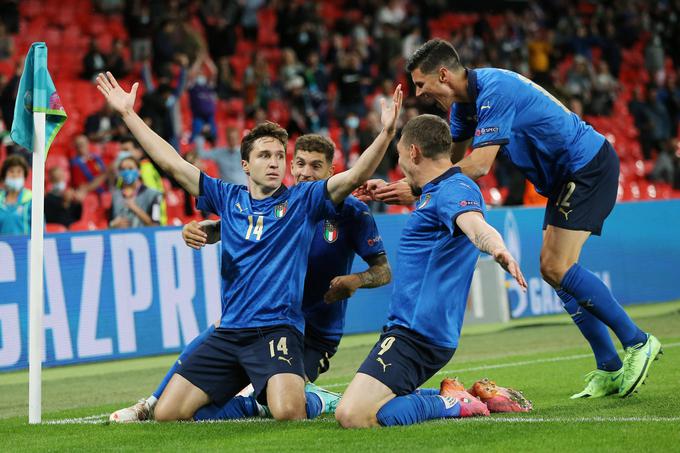 Italija je v osmini finala že igrala na Wembleyju in po podaljšku izločila Avstrijo z 2:1. | Foto: Guliverimage/Vladimir Fedorenko