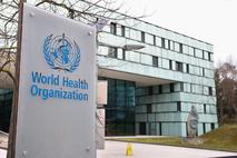 World health organization WHO logo stavba