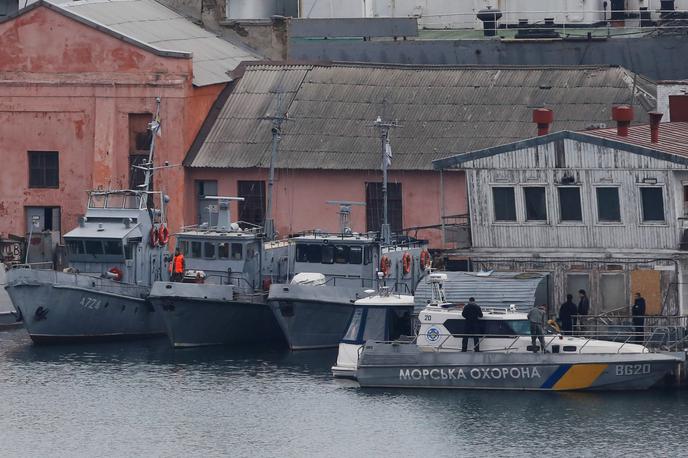 Ukrajinsko pristanišče | Rusija je zasegla tri ukrajinske bojne ladje. | Foto Reuters