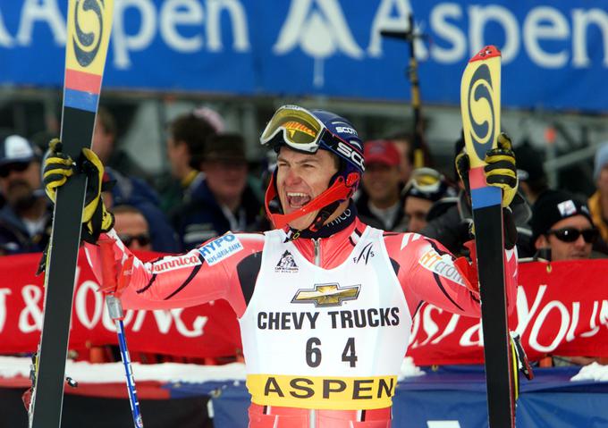 Legendarni hrvaški smučar Ivica Kostelić je leta 2001 na slalomu v Aspnu v ZDA prvič zmagal v svetovnem pokalu. | Foto: Reuters