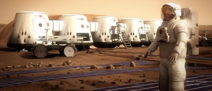 Malo verjetno je, da se bo kam premaknil projekt organizacije Mars One, ker je po mnenju večine strokovnjakov za vesoljske polete ne le neizvedljiv, temveč kar idiotski. Pri Mars One pravijo, da lahko kolonijo na Marsu postavijo že za vsega šest milijard dolarjev, v znesek vključujejo tudi polet do tja, pri Nasi pa so medtem izračunali, da bi samo človeški obisk Marsa, izveden do leta 2035, stal skoraj štiridesetkrat več, če priprave začnejo takoj.  |  Foto: Mars One | Foto: 