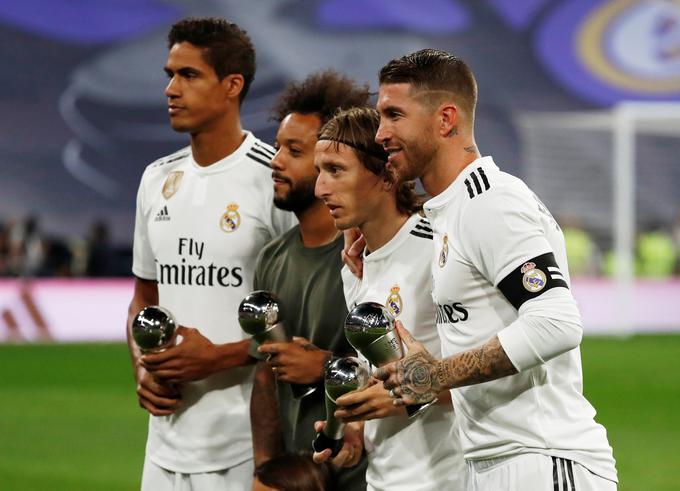 Štirje nogometaši Reala, ki so jih stanovski kolegi z vseh celin uvrstili v najboljšo enajsterico sezone 2017/18. | Foto: Reuters
