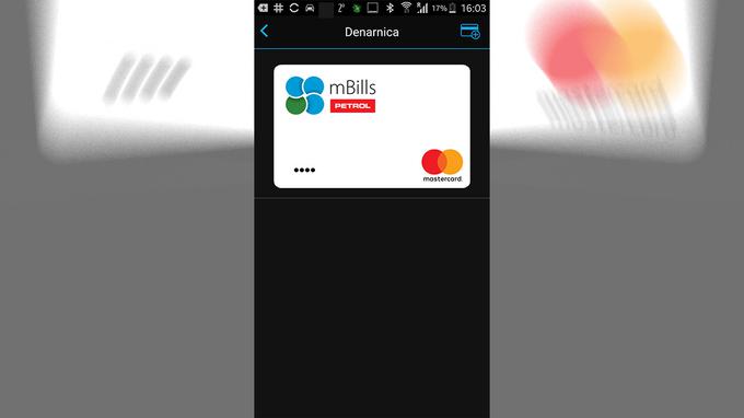 Tako je v aplikaciji Garmin Connect na povezanem telefonu videti plačilna kartica, ki smo jo namestili v denarnico Garmin Pay na pametni uri. | Foto: Srdjan Cvjetović