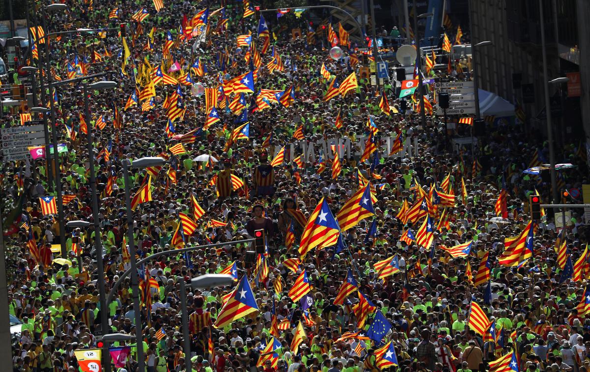Barcelona - demonstracije za samostojno Katalonijo | Foto Reuters