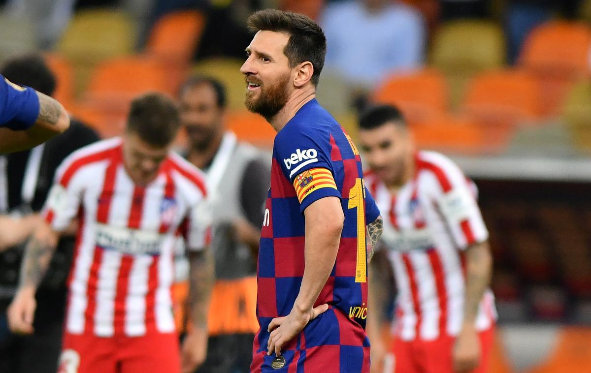 Atletico Barcelona Jan Oblak | Lionel Messi se je moral obrisati pod nosom za špansko superpokalno lovoriko. | Foto Reuters