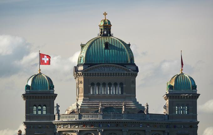 Švicarski parlament v prestolnici Bern | Foto: Reuters
