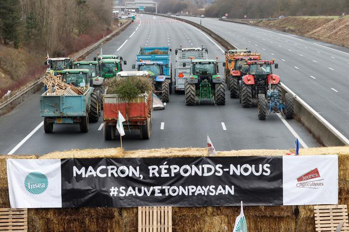 Protest francoskih kmetov | Foto: Reuters