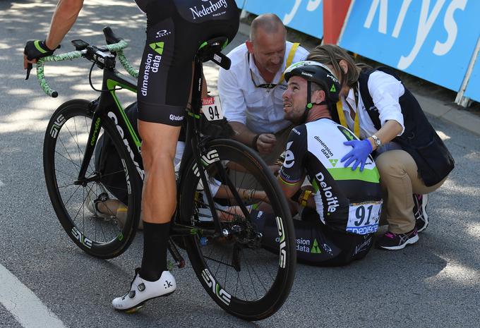 Tour de France padec Mark Cavendish | Foto: Reuters