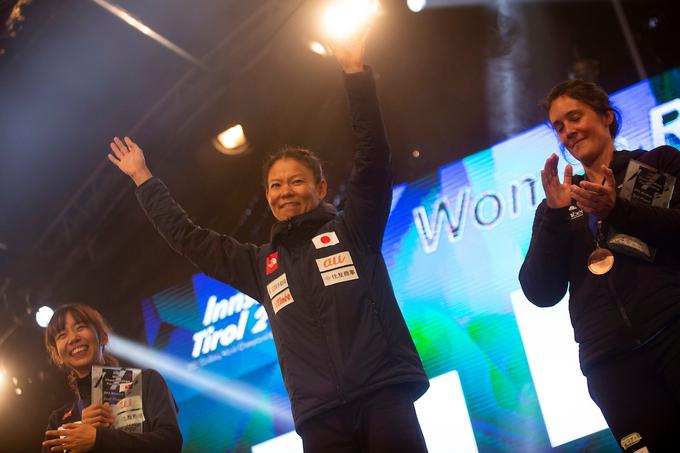 Japonsko zmagoslavje v kategoriji RP3. Aika in Momoko Yoshida na prvem in drugem mestu ter Belgijka Elodie Orbaen na tretjem. | Foto: Urban Urbanc/Sportida