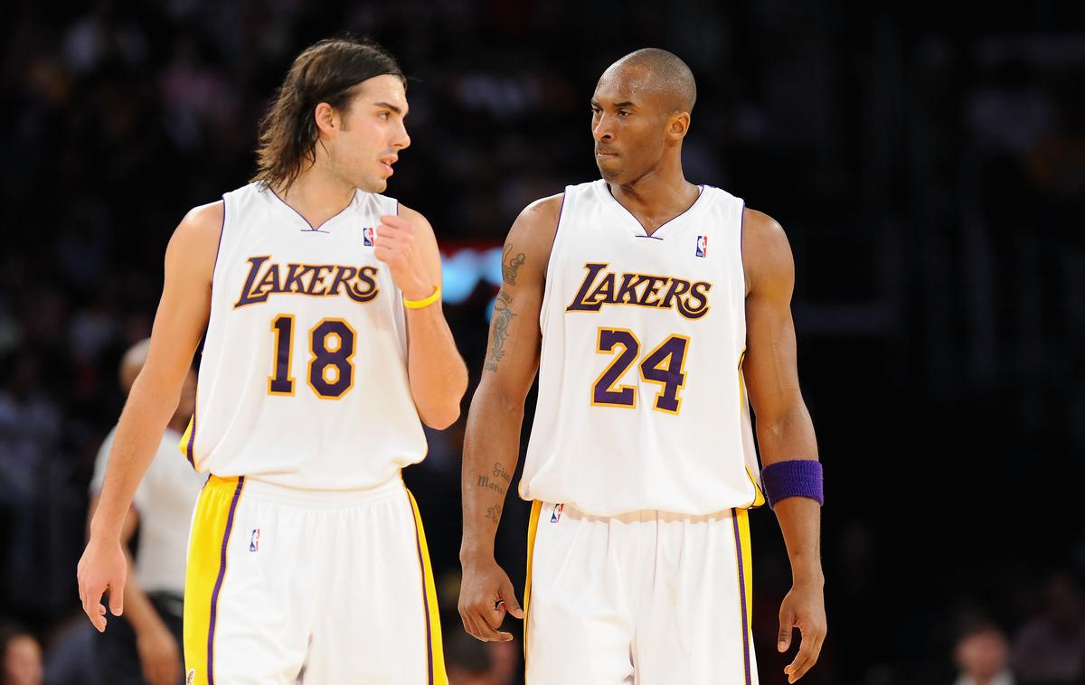 Saša Vujačić Kobe Bryant | Saša Vujačić in Kobe Bryant sta bila velika prijatelja. | Foto Getty Images