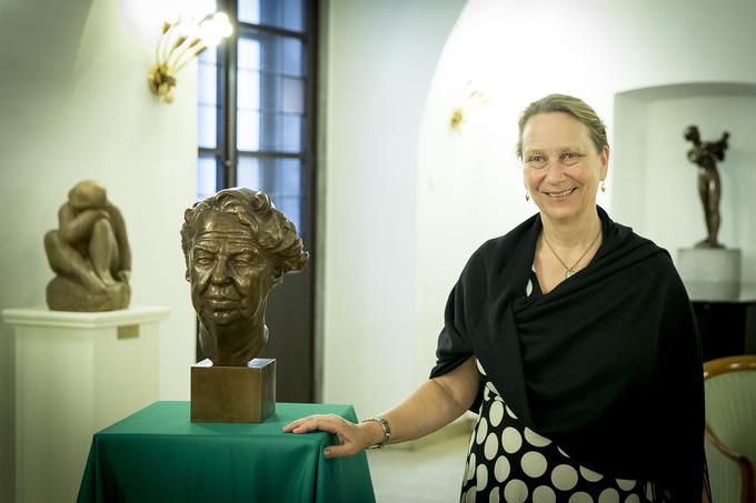 Laura Roosevelt je bila na slavnostni predaji kipa svoje babice v Ljubljani.  | Foto: Ana Kovač