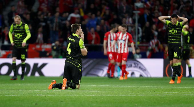 Branilci Sportinga so si na gostovanju v Madridu privoščili preveč napak, ki so se izkazale za usodne. | Foto: Reuters