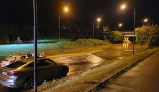 V Ljubljani in okolici besnelo neurje: poplavilo več podvozov in del UKC #foto #video