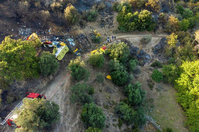 otok Evia, Grčija, nesreča, pilot, letalo, strmoglavljenje | Foto: Reuters