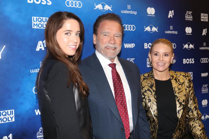 Arnold Schwarzenegger s partnerico Heather Milligan in svojo hčerko Christino. | Foto: Guliverimage/Vladimir Fedorenko