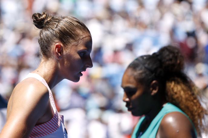 Karolina Pliškova Serena Williams | Karolina Pliškova se je proti Sereni Williams rešila iz izgubljenega položaja. | Foto Reuters