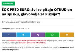 Srbe presenetila vrnitev Iličića: Šok pred Eurom, bo Piksija bolela glava?