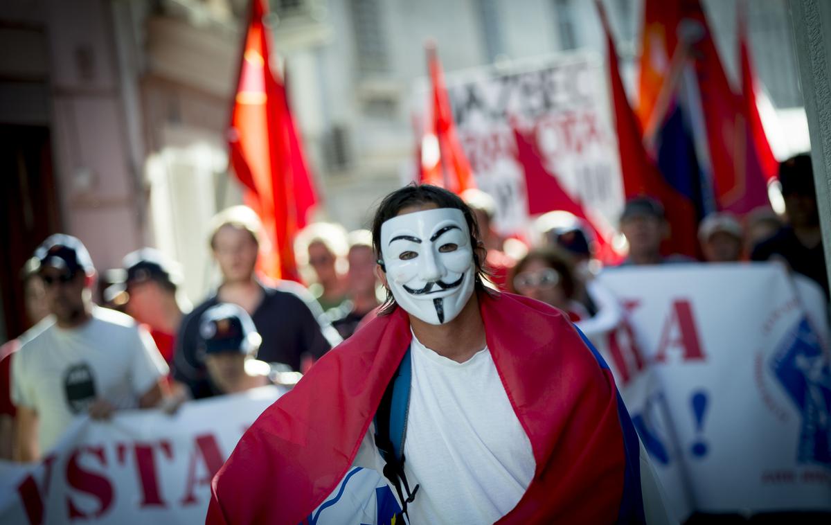 Protest Luka Koper | Foto Ana Kovač