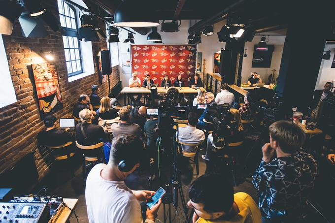 Novinarska konferenca pred finalom pokala je potekala v ljubljanski Pivnici Union. | Foto: Grega Valančič/Sportida