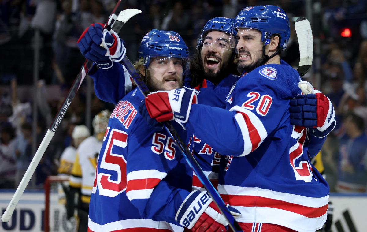 NY Rangers | Hokejisti New York Rangers so si zagotovili napredovanje v polfinale vzhodne konference. | Foto Reuters