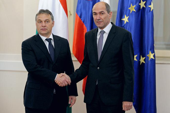 Viktor Orban, Janez Janša | Foto STA