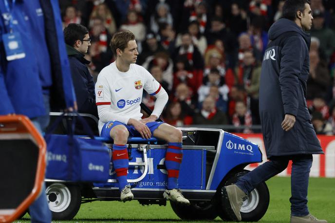 Frenkie de Jong Barcelona | Frenkie de Jong si je v nedeljo poškodoval gleženj. | Foto Reuters