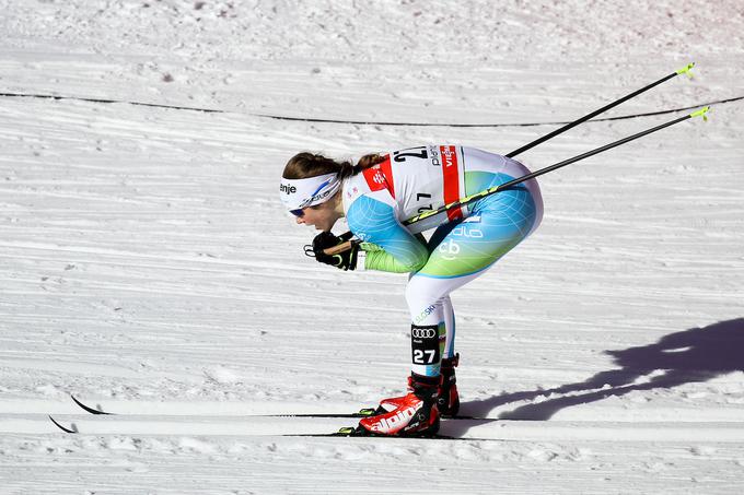 Edina slovenska predstavnica na skiatlonu je bila Alenka Čebašek. | Foto: Morgan Kristan/Sportida
