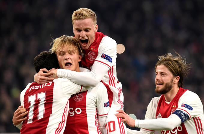 Ajax je bil do zadnjega v igri za nastop v ligi prvakov, na zadnji stopnički pa ga je zaustavil Rostov Mihe Mevlje. | Foto: Reuters