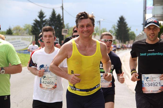 Pokrovitelj teka Wings For Life World Run Borut Pahor je pretekel nekaj manj kot 24 kilometrov. | Foto: 