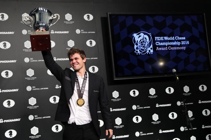 Tako se je veselil v torek v New Yorku, ko je ubranil naslov svetovnega prvaka. | Foto: Reuters