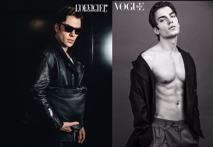 Anej Sosič na naslovnicah revij L’Officiell Hommes in Vogue Man | Foto: Osebni arhiv Aneja Sosica