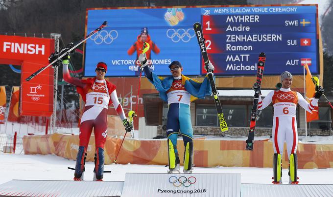 Aktualni olimpijski prvak v slalomu Andre Myhrer se podaja novim izzivom naproti. | Foto: Reuters