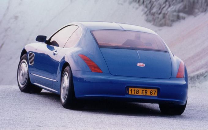 To je Bugattijev oblikovalski prototip z avtomobilskega salona v Parizu leta 1998.  | Foto: Bugatti