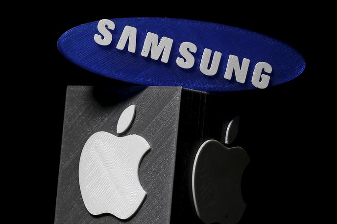 Samsung, Apple, logo | Samsung in Apple: velika tekmeca znata vendarle sodelovati, kadar v tem oba vidita morebitno korist. | Foto Reuters