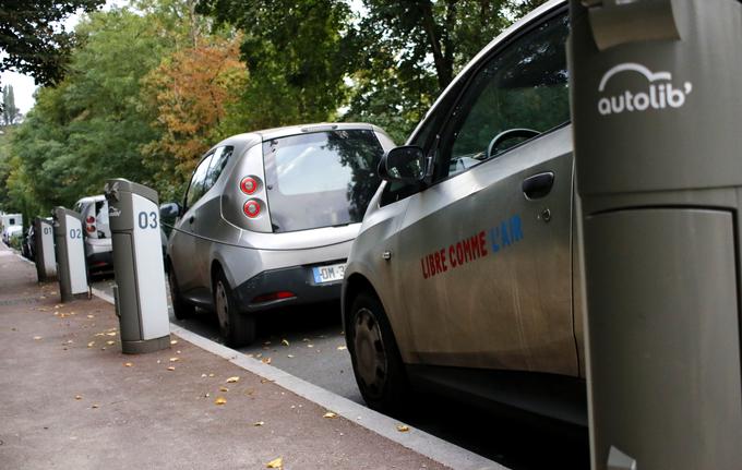 Sistem avtomobilske souporabe oziroma "car sharinga" Autolib v Parizu deluje pet let, razširil pa se je tudi že na nekatera druga mesta, kot sta Lyon in Bordeaux. V Parizu je v sistemu že skoraj štiri tisoč električnih vozil proizvajalca Bollore. | Foto: Miha Lenič