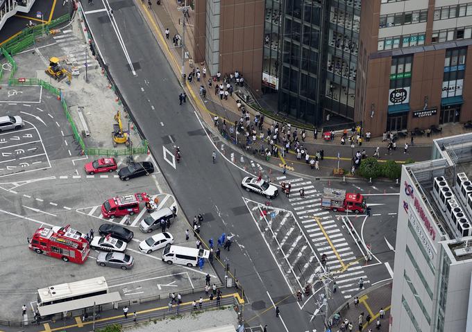 Prizorišče napada na nekdanjega japonskega predsednika vlade | Foto: Reuters