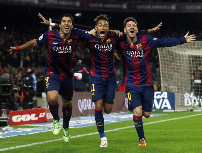 Zvezdniški trio napadalcev Barcelone dobiva družbo. | Foto: Reuters