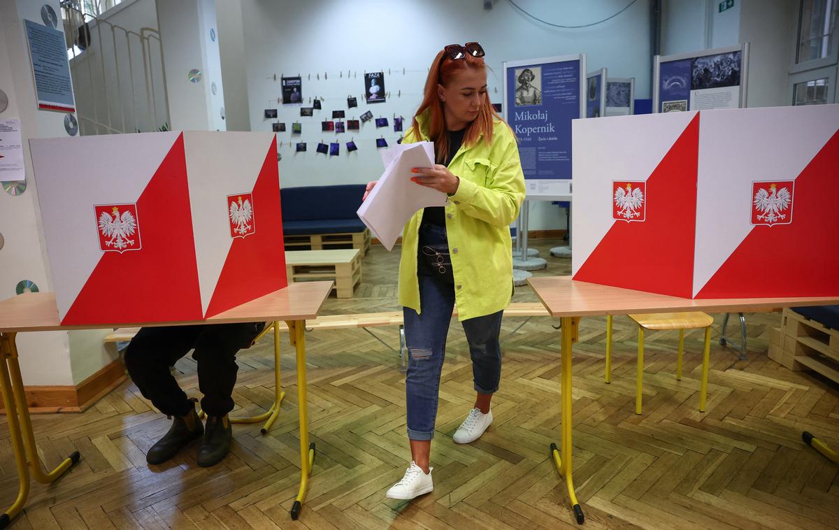 Poljska volitve | "Vladajoča stranka in njeni kandidati so očitno izkoristili zlorabo državnih sredstev," je opozoril strokovnjak Ovse za volitve Douglas Wake. | Foto Reuters