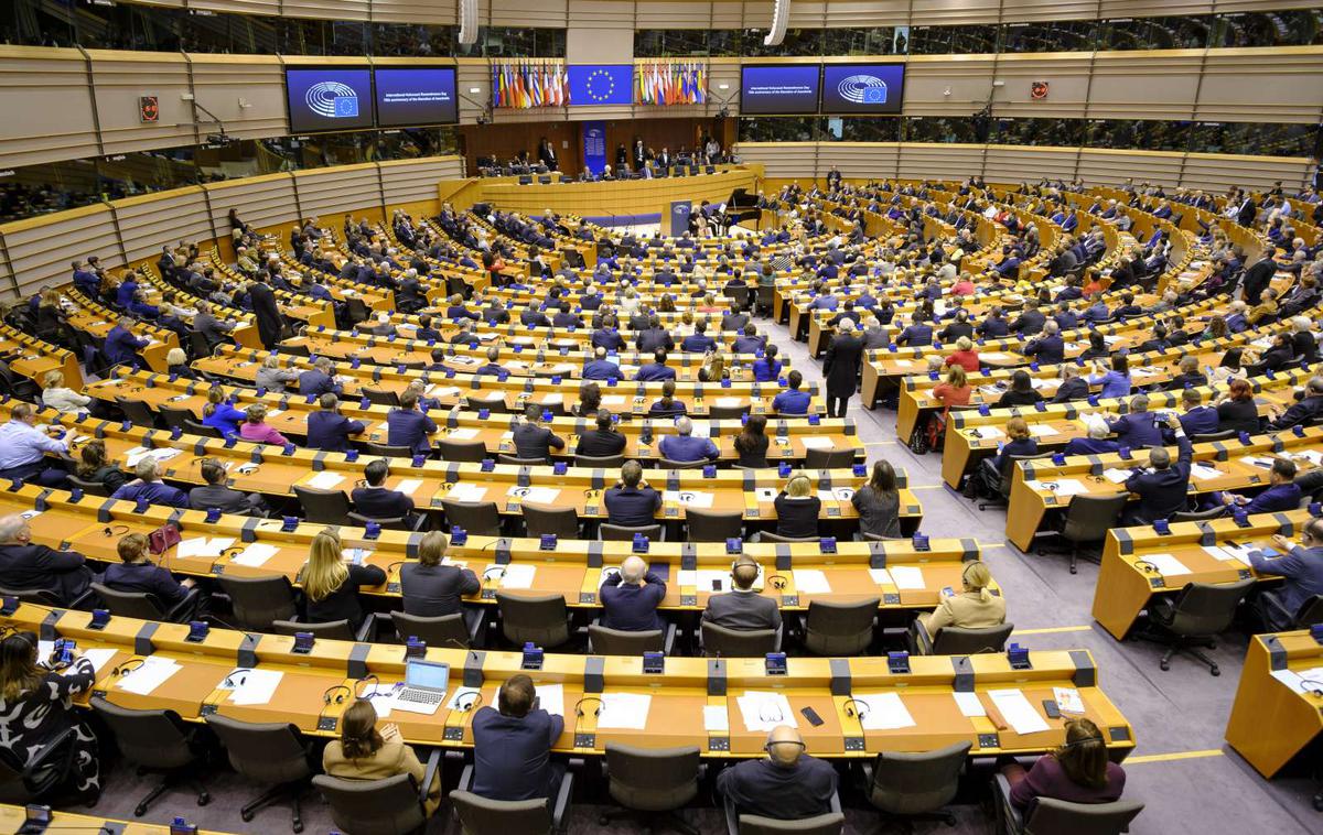 Evropski parlament | Evropski parlament bo prihodnji teden med drugim obravnaval razogljičenje gradbenega sektorja EU, zakonodajo o umetni inteligenci in zakon o svobodi medijev.  | Foto STA