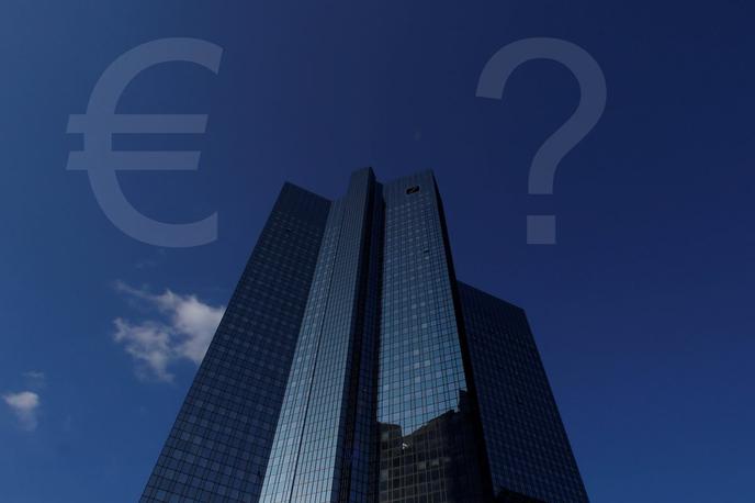 Deutsche Bank | Deutsche Bank ob objavi raziskave Imagine 2030 opozarja, da so napovedi finančnih trendov za prihajajoče desetletje pogosto sicer nezanesljive oziroma je jih je težko predvideti, a je zaradi hitrih sprememb, ki jih prinaša informacijska doba, vseeno bolje biti pripravljen kot pa ukrepati prepozno. Na fotografiji sedež Deutsche Bank v Frankfurtu. | Foto Matic Tomšič / Reuters