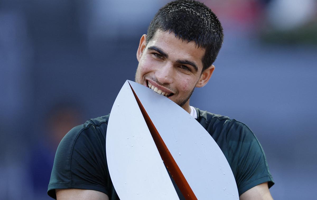 Carlos Alcaraz | Carlos Alcaraz bo v ponedeljek na lestvici poskočil na četrto mesto. | Foto Reuters