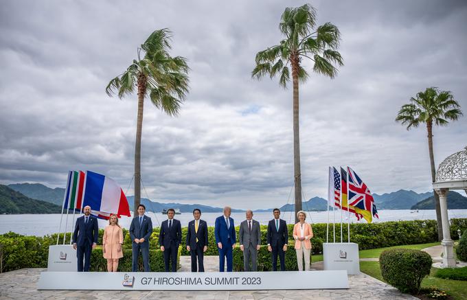 Voditelji G7 so se na vrhu v Hirošimi dogovorili za okrepitev sankcij proti Moskvi in se zavzeli za zmanjšanje gospodarske odvisnosti od Kitajske. Peking pa so pozvali, naj pritisne na Rusijo, da preneha z vojaško agresijo in umakne svoje sile iz Ukrajine. | Foto: Guliverimage/Vladimir Fedorenko