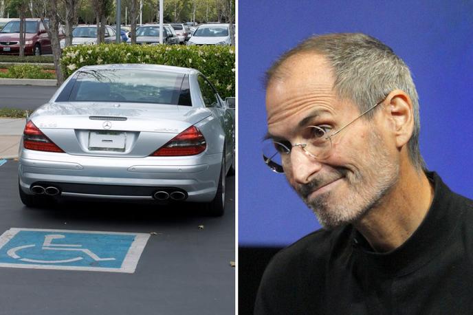 Steve Jobs, Mercedes | Steve Jobs je na parkirnem mestu za invalide svojega prestižnega mercedesa puščal zato, ker si je znak, ki simbolizira invalidnost, razlagal po svoje.  | Foto Matic Tomšič / Reuters