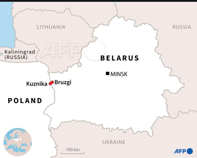 Migranti, ki večinoma prihajajo z Bližnjega vzhoda, že mesece poskušajo prečkati mejo med Belorusijo in Poljsko. | Foto: Twitter/AFP