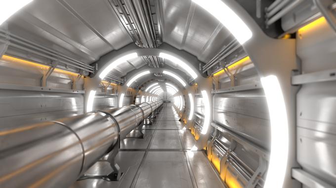 V okolici Ženeve pod švicarskim in francoskim ozemljem je umeščen največji stroj na svetu. Veliki hadronski trkalnik (Large Hadron Collider) je del laboratorijev CERN, ena od njihovih glavnih nalog pa je iskanje in preučevanje (predvsem novih) subatomskih delcev. | Foto: CERN