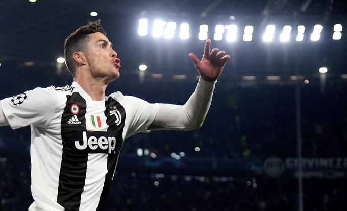 Pred tem je Cristiano Ronaldo na šestih tekmah zadel samo enkrat, nato pa zabil hat-trick za uvrstitev Juventusa v četrtfinale lige prvakov. | Foto: Reuters