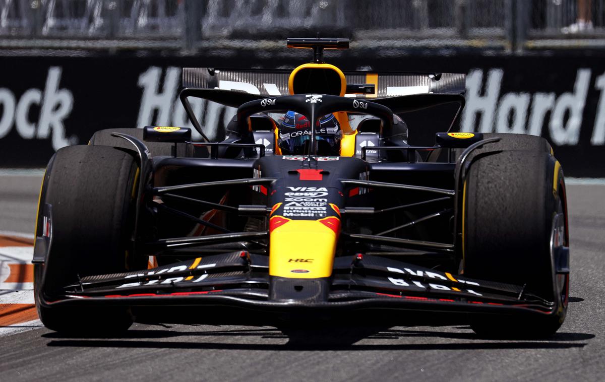 Miami Max Verstappen Red Bull | Čeprav se je Max Verstappen v dirkalniku počutil grozno, je osvojil "pole position". | Foto Reuters