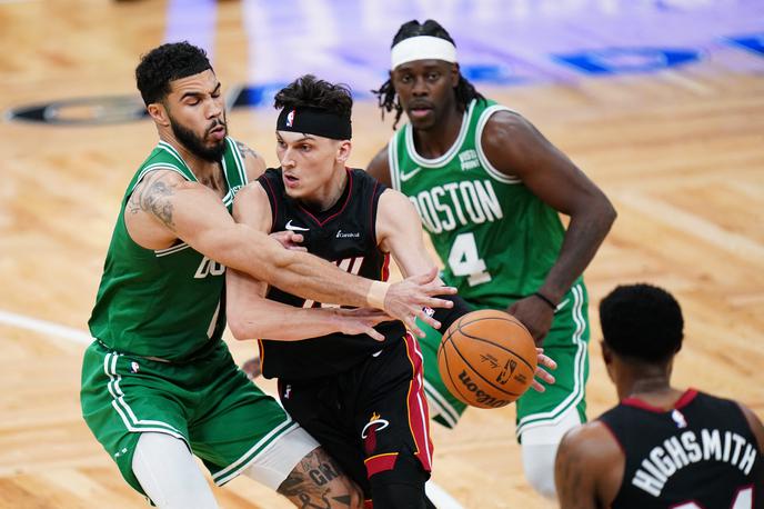 Tyler Herro Miami Heat : Boston Celtics | Tyler Herro je ob zmagi Miamija dosegel 24 točk. | Foto Reuters