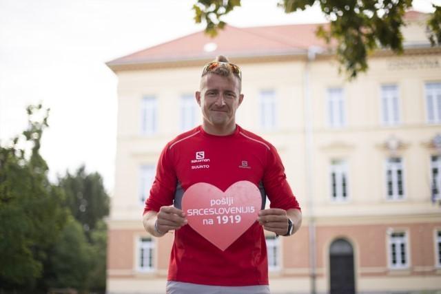 Matej Markovič pred začetkom akcije Srce Sloveniji avgusta lani. | Foto: 